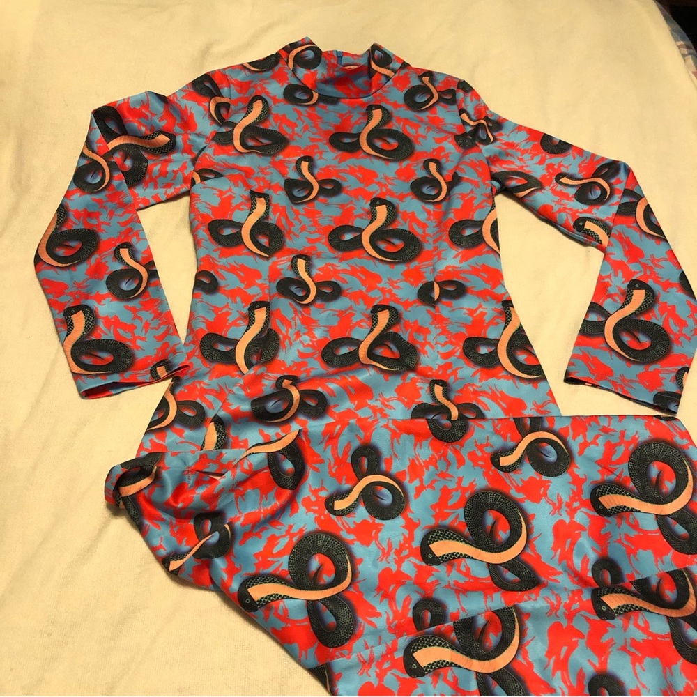 Fun snake print maxi dress by Toronto designer Hayley Elsaesser. Size Small